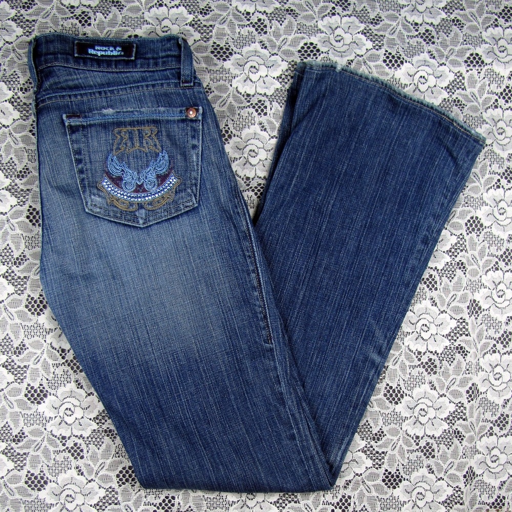 Rock & Republic Roth Bootcut Blue Jeans - 25
